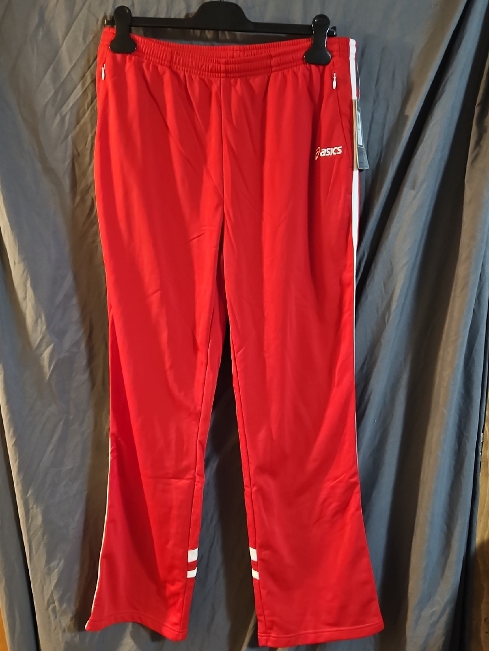 ASICS WOMEN'S CABRILLO TRACK PANT: RED: NEW WITH TAGS: SIZE L